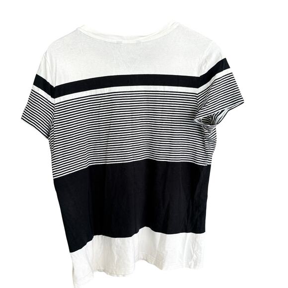 Ralph Lauren Striped Tee XL Black White Academia Prep Capsule Nautical - Picture 2 of 5